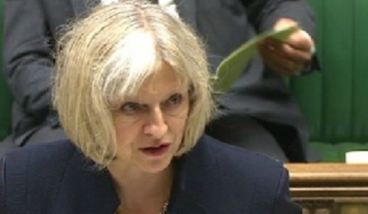 Haggard: Theresa May looked distinctly ruffled as she responded to criticism of her government's undemocratic actions. Some of you may wish to abbreviate the first word in this caption to three letters.